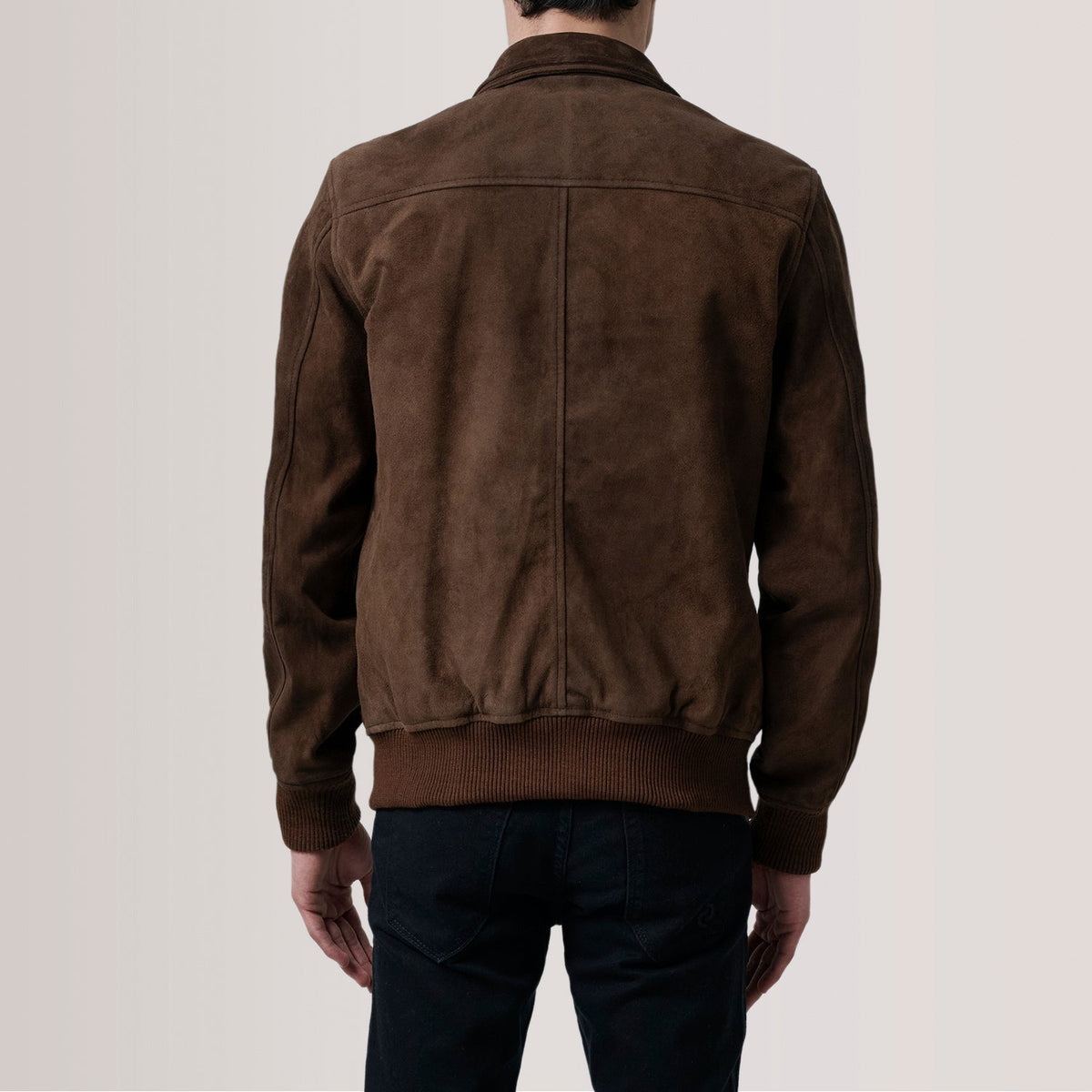 Lester Marrone Suede Bomber in Pelle da Uomo – Vista prodotto alternativa 5