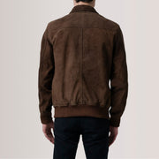 Lester Marrone Suede Bomber in Pelle da Uomo – Vista prodotto alternativa 5