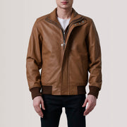 Lester Marrone Suede Bomber in Pelle da Uomo – Vista prodotto alternativa 4