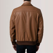Lester Marrone Suede Bomber in Pelle da Uomo – Vista prodotto alternativa 5