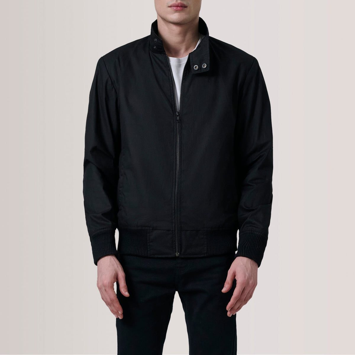 Authentic Waxed Cotton Canvas Grain Texture &amp; Heavy-Duty Seam Stitching Detail