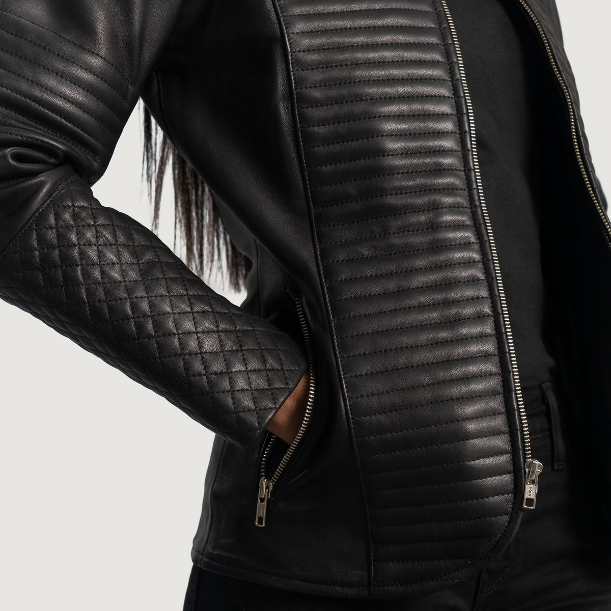 Nexi Trapuntato Giacca in Pelle da Donna – Vista prodotto alternativa 6