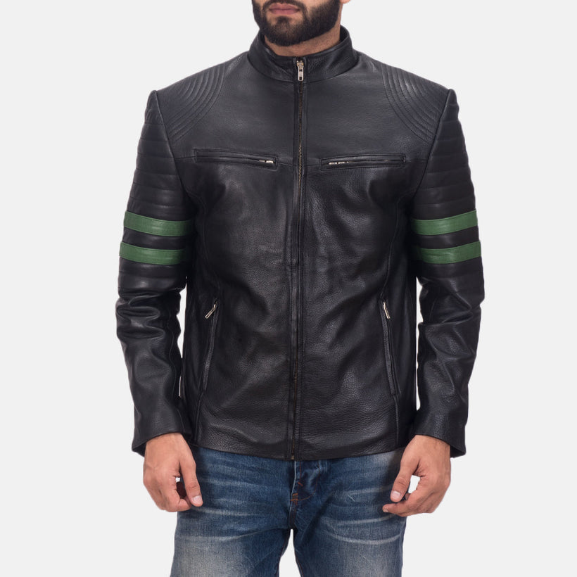 Night Trooper Giacca in Pelle da Uomo