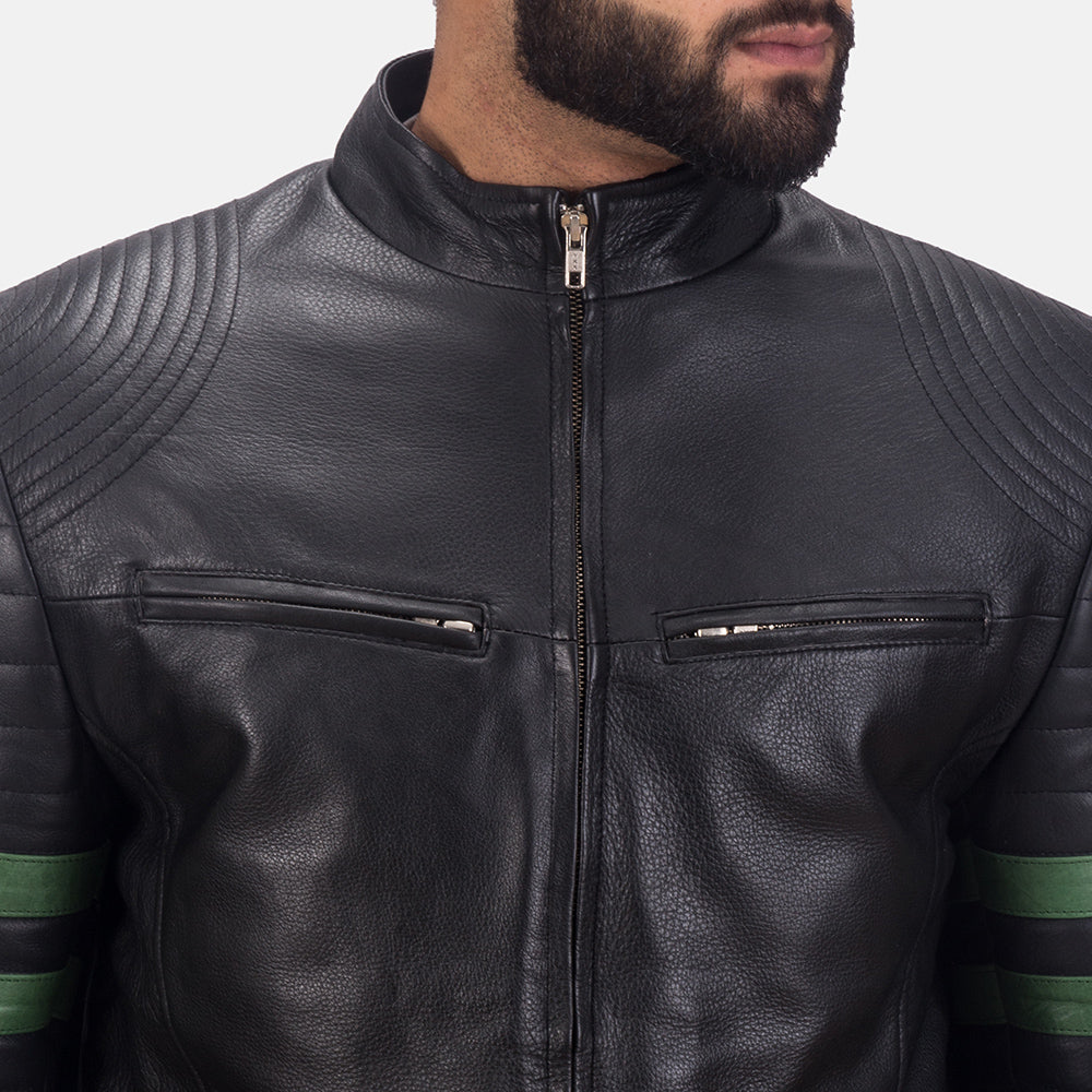 Authentic Cowhide Leather Grain Texture &amp; Heavy-Duty Seam Stitching Detail
