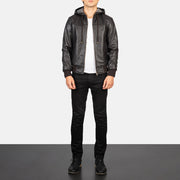 Nintenzo Bomber in Pelle da Uomo – Vista prodotto alternativa 3