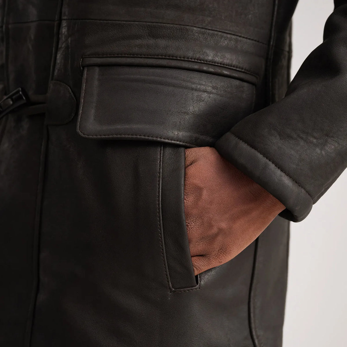Nolan Cappotto in Pelle da Uomo – Vista prodotto alternativa 6