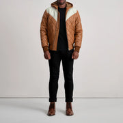 
Norman Giacca in Pelle Cuoio Puffer Giacca in Pelle da Uomo – alternate product view 3