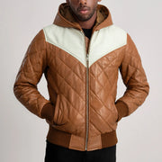 
Norman Giacca in Pelle Cuoio Puffer Giacca in Pelle da Uomo – alternate product view 4