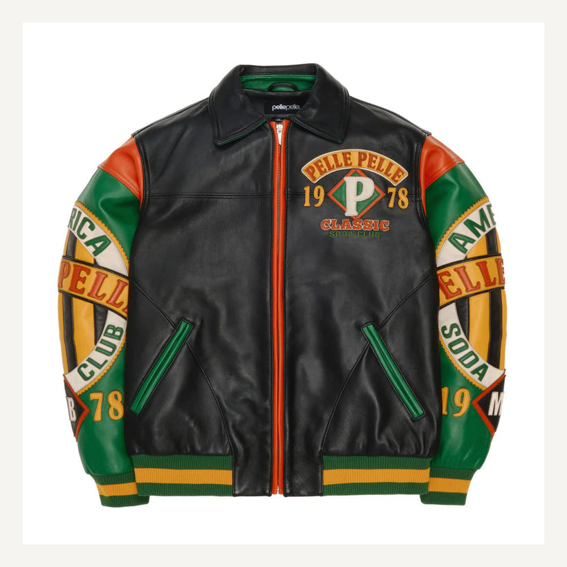 Classic Soda Club Giacca in Pelle da Donna