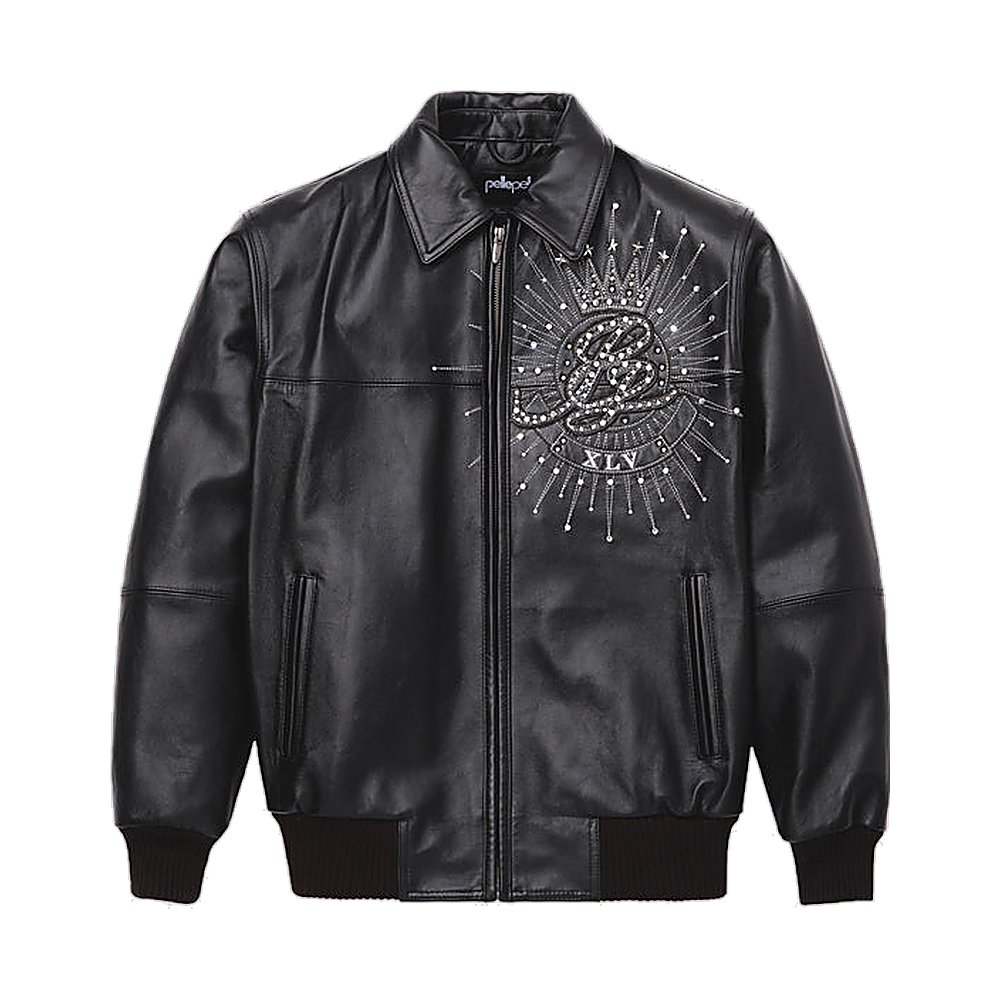 
Premium Embroidered Giacca in Pelle da Donna