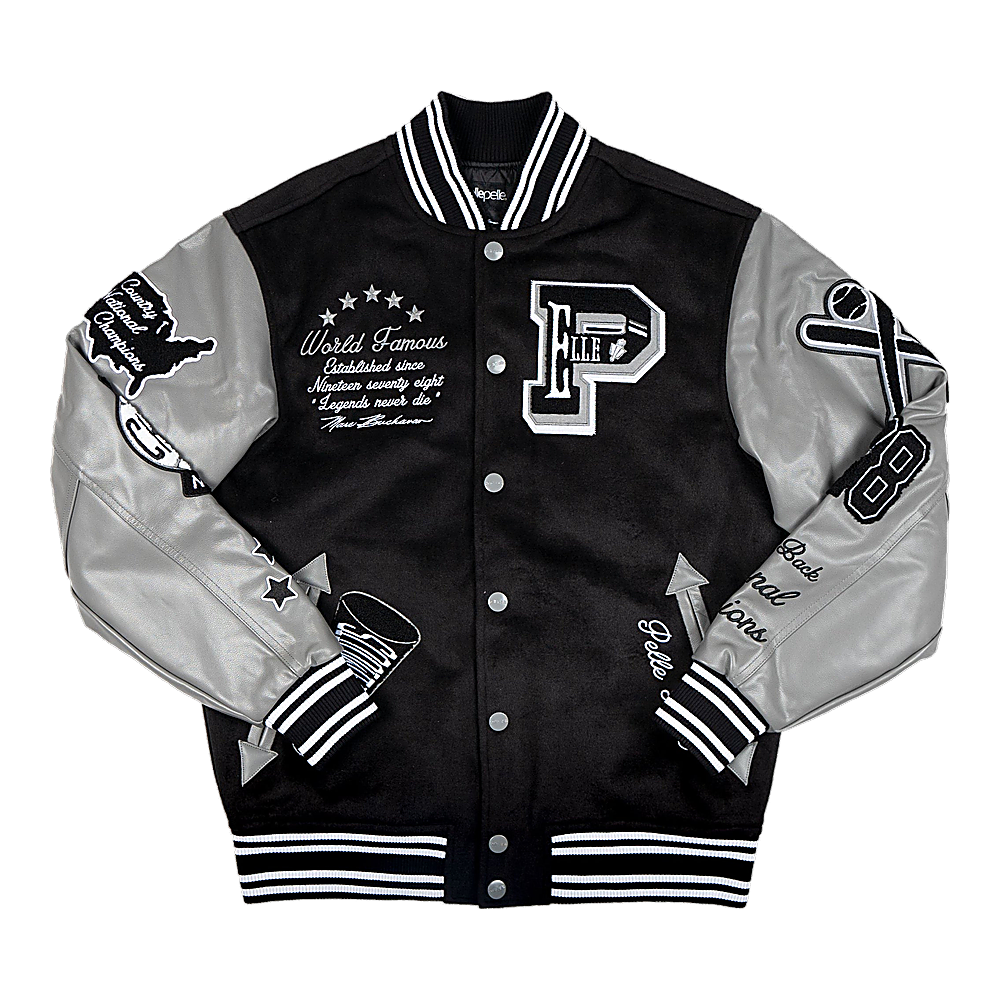 
World Famous Varsity Giacca in Pelle da Donna