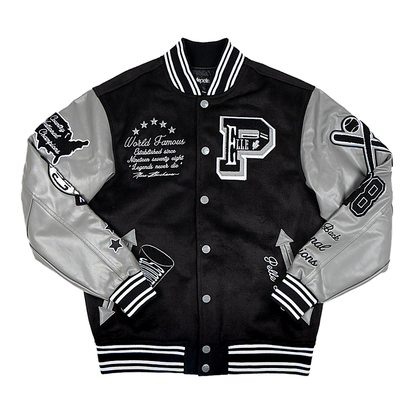 World Famous Varsity Giacca in Pelle da Donna