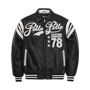 
Encrusted Varsity Giacca in Pelle da Donna