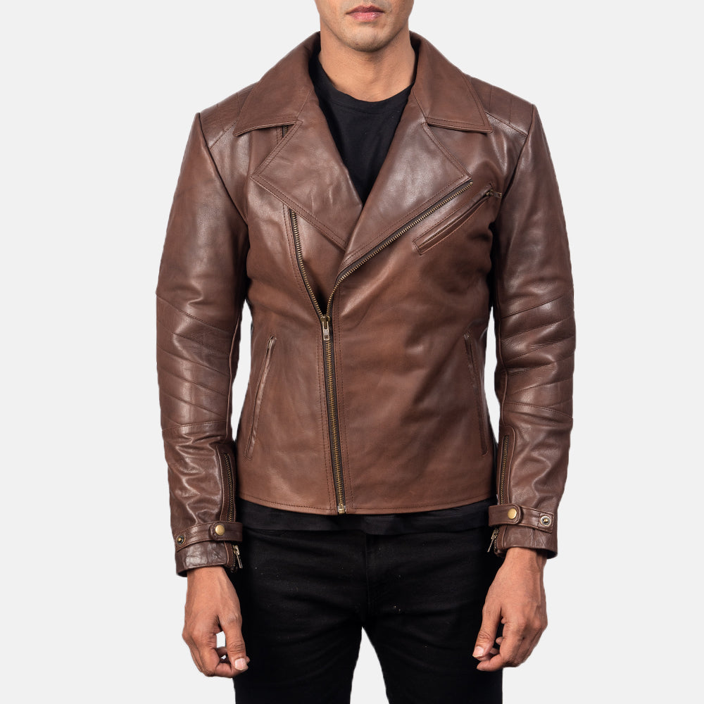 Raiden Giacca Biker in Pelle da Uomo – Vista prodotto alternativa 3