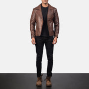 Raiden Giacca Biker in Pelle da Uomo – Vista prodotto alternativa 4