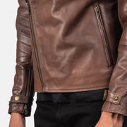 Raiden Giacca Biker in Pelle da Uomo – Vista prodotto alternativa 6