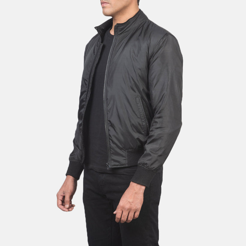 Ramon Nero Bomber in Pelle da Uomo