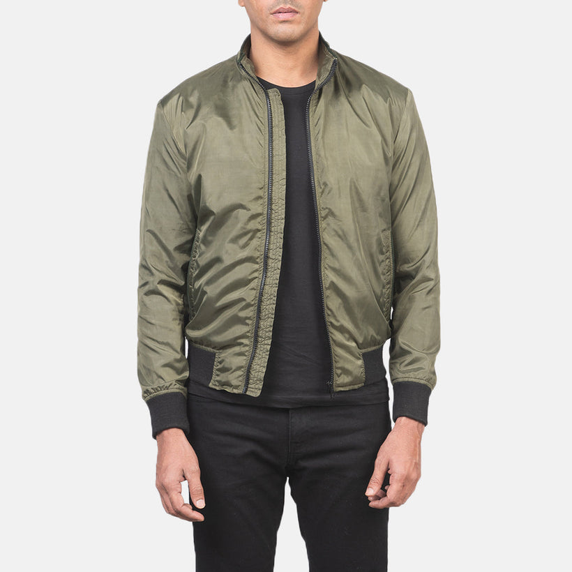 Ramon Verde Bomber in Pelle da Uomo