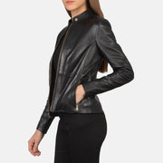 Rave Marrone Giacca Biker in Pelle da Donna – Vista prodotto alternativa 3
