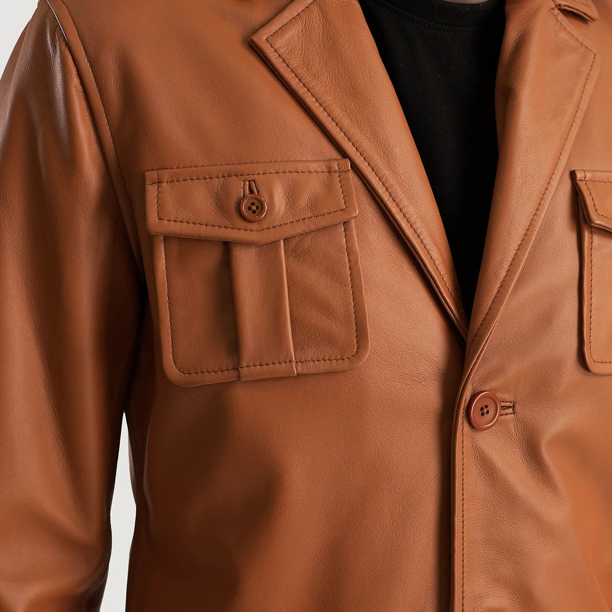 Ray Cutler Giacca in Pelle da Uomo – Vista prodotto alternativa 6