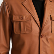 Ray Cutler Giacca in Pelle da Uomo – Vista prodotto alternativa 6