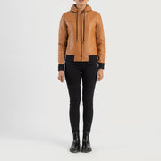 
Rebella Hooded Bomber in Pelle da Donna – alternate product view 3