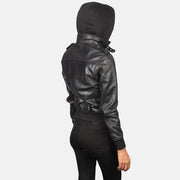 Roslyn Hooded Bomber in Pelle da Donna – Vista prodotto alternativa 5
