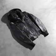 Roslyn Hooded Bomber in Pelle da Donna – Vista prodotto alternativa 7