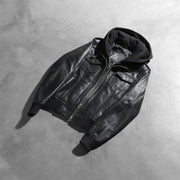 Roslyn Hooded Bomber in Pelle da Donna – Vista prodotto alternativa 8