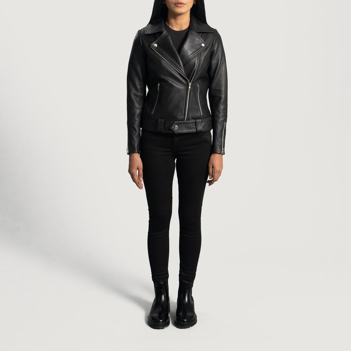 Rumy Bordeaux Giacca Biker in Pelle da Donna – Vista prodotto alternativa 3