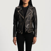 Rumy Bordeaux Giacca Biker in Pelle da Donna – Vista prodotto alternativa 1