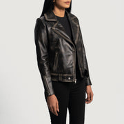 Rumy Bordeaux Giacca Biker in Pelle da Donna – Vista prodotto alternativa 2
