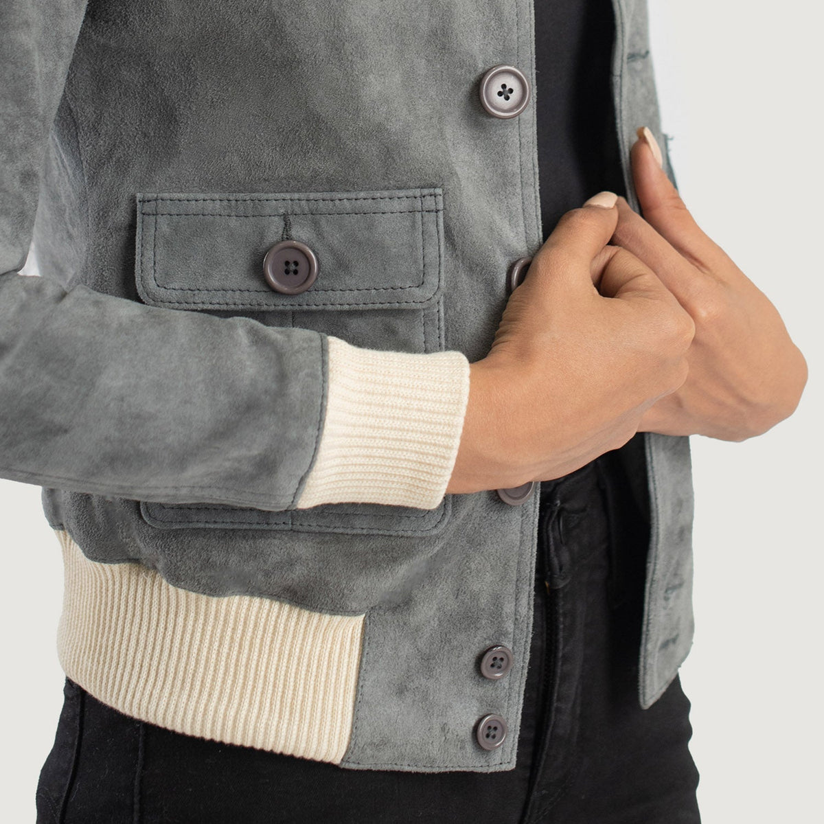 
Sasha A1 Bomber in Pelle da Donna – alternate product view 6