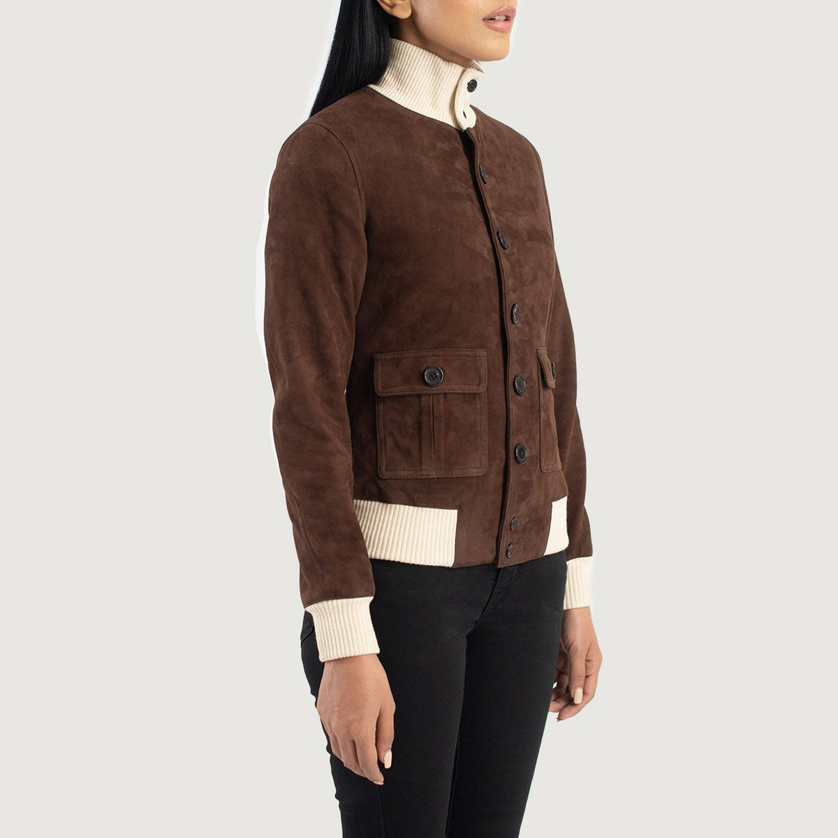 
Sasha A1 Bomber in Pelle da Donna – alternate product view 2