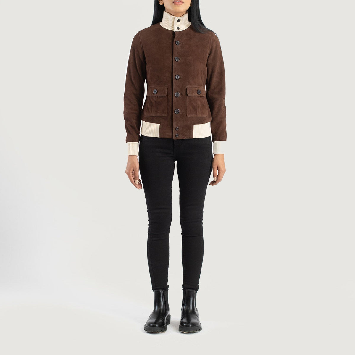 
Sasha A1 Bomber in Pelle da Donna – alternate product view 3