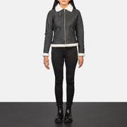 Sherilyn B-3 Nero Bomber in Pelle da Donna – Vista prodotto alternativa 3