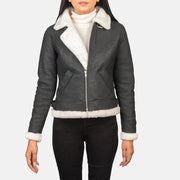 Sherilyn B-3 Nero Bomber in Pelle da Donna – Vista prodotto alternativa 4