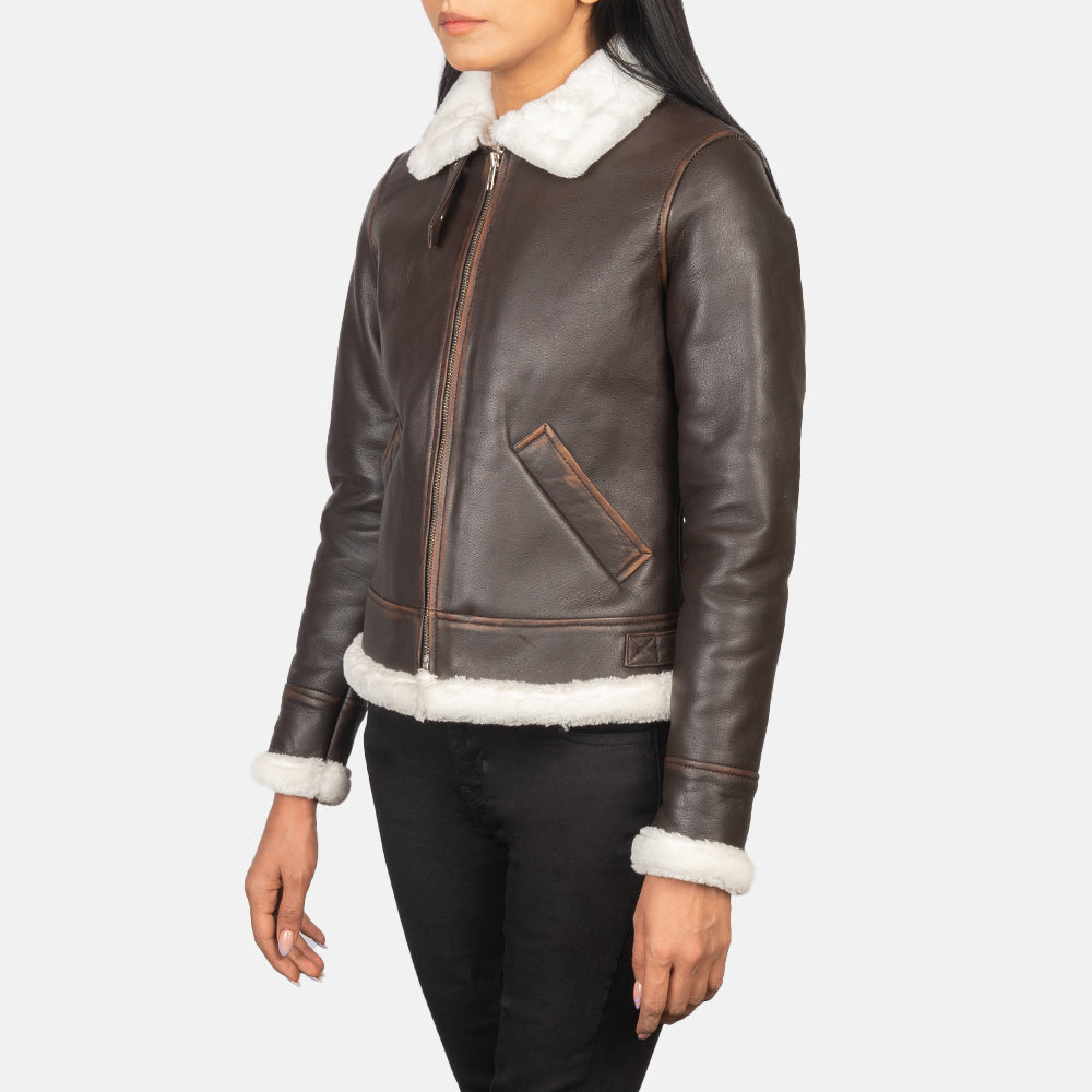 Sherilyn B-3 Nero Bomber in Pelle da Donna – Vista prodotto alternativa 2