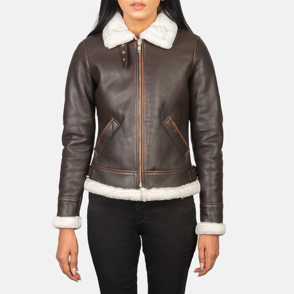 Sherilyn B-3 Nero Bomber in Pelle da Donna – Vista prodotto alternativa 4