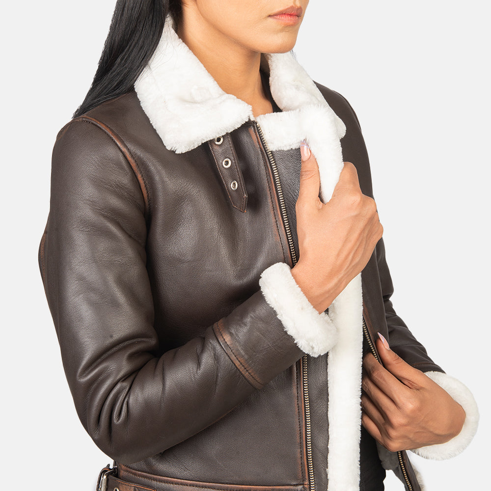 Sherilyn B-3 Nero Bomber in Pelle da Donna – Vista prodotto alternativa 6