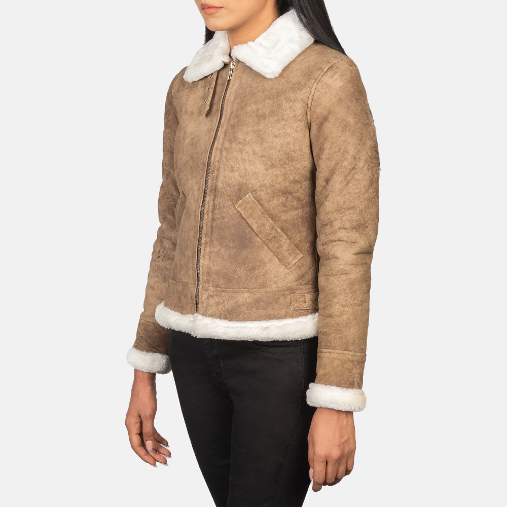Sherilyn B-3 Nero Bomber in Pelle da Donna – Vista prodotto alternativa 2