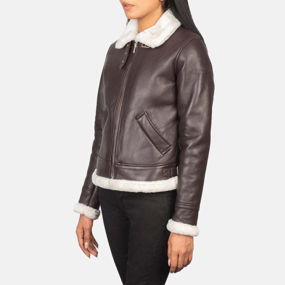 Sherilyn B-3 Nero Bomber in Pelle da Donna – Vista prodotto alternativa 2