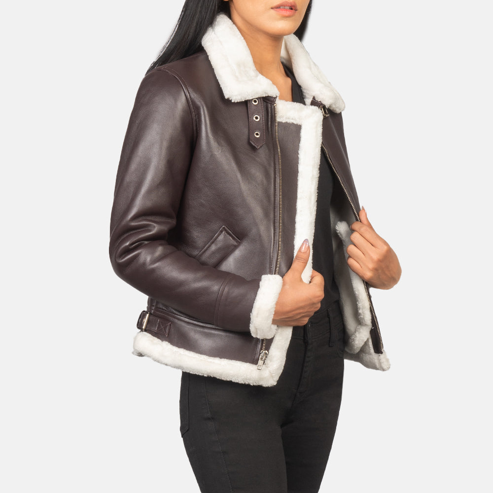 Sherilyn B-3 Nero Bomber in Pelle da Donna – Vista prodotto alternativa 6