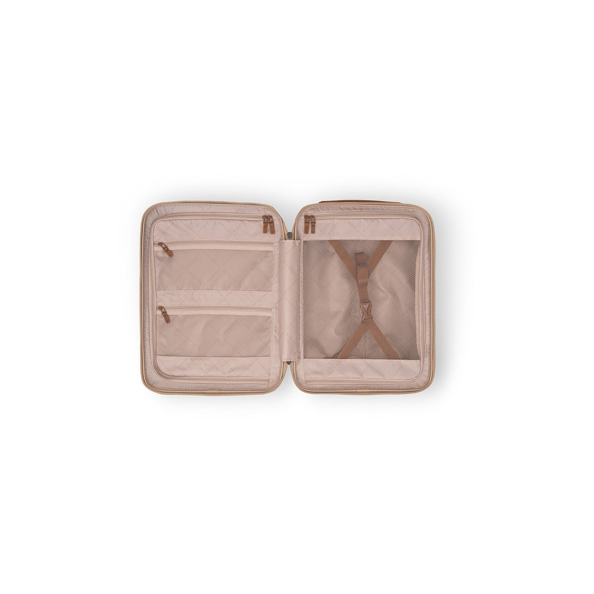 Dettaglio ravvicinato of Classic Collar &amp; Heavy-Duty Zipper Hardware on Hand Luggage Suitcase Front Pocket Zuna
