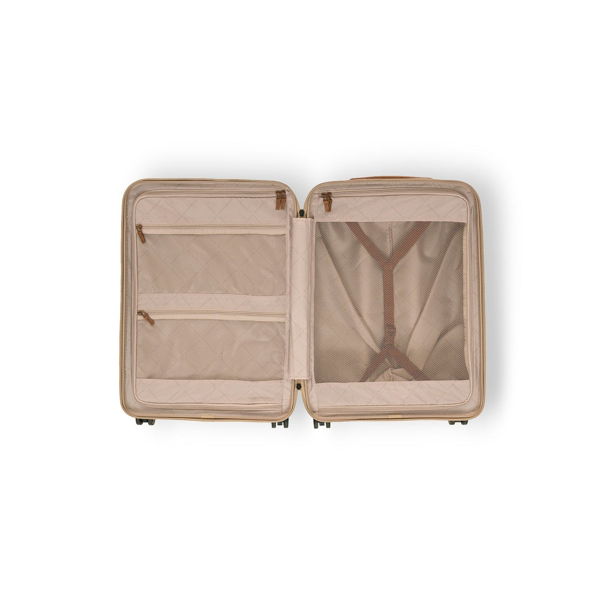 Vista interna Showing Quilted Viscose Lining &amp; Dual Inside Utility Storage Pockets