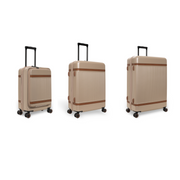 Hand Luggage Suitcase Front Pocket Zuna in Classic 100% Full-Grain Leather - Vista frontale e linea su misura | Acquista online