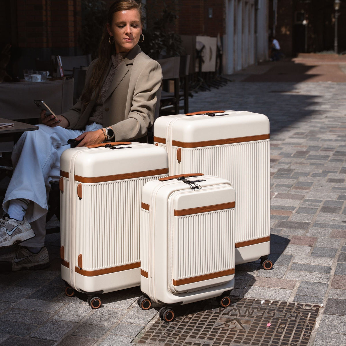 Suitcase Set Front Pocket Zuna da Donna – Vista prodotto alternativa 2