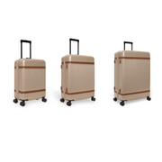 Hand Luggage Suitcase Front Pocket Zuna in Classic 100% Full-Grain Leather - Vista frontale e linea su misura | Acquista online