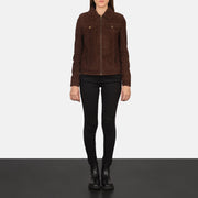 
Suzy Trucker Marrone Giacca in Pelle da Donna – alternate product view 4