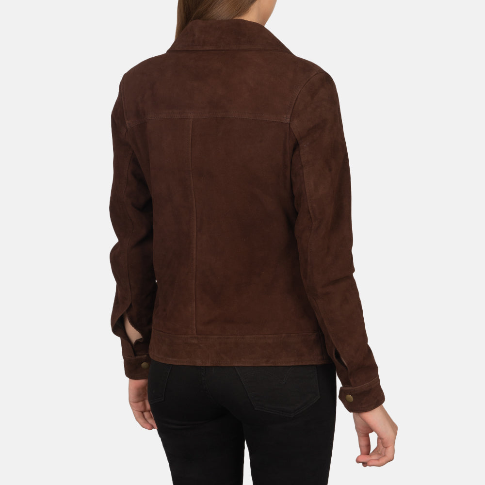 
Suzy Trucker Marrone Giacca in Pelle da Donna – alternate product view 5